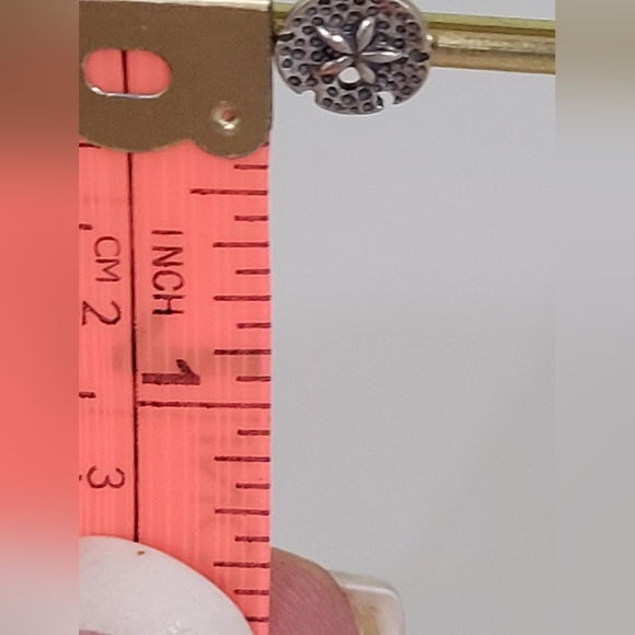 NEW Sterling Silver - WTS WATSON Sand Dollar Sea Shell Stud Earrings - Picture 8 of 11